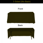 Black Color Table Throw Blank (No Print)