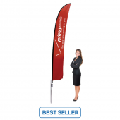 13ft Flag Banner Stand - Single or Double Sided Print Option